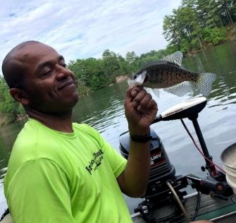 photo of Serge fishing