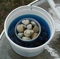 Rocks in container