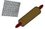 Screen and Rolling Pin